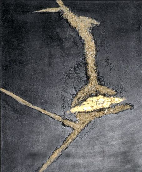 Abstraktes Kunstwerk von Melanie Hafner | Blattgold