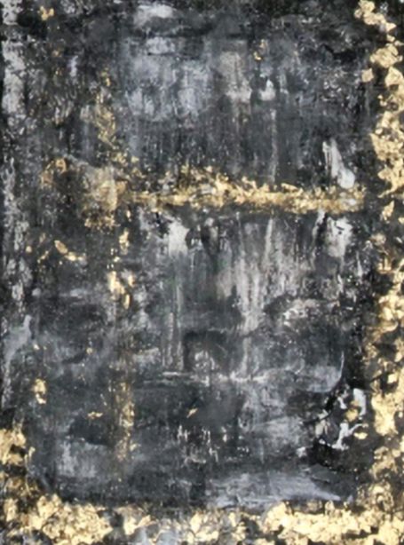 Abstraktes Kunstwerk von Melanie Hafner | Blattgold