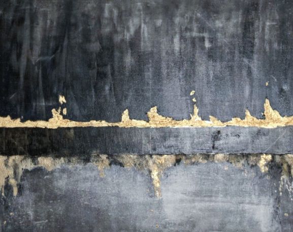 Abstraktes Kunstwerk von Melanie Hafner | Blattgold