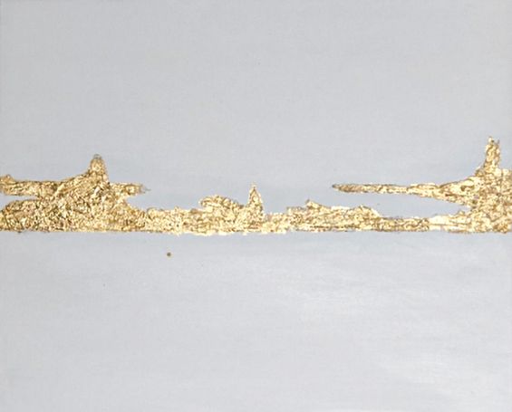 Abstraktes Kunstwerk von Melanie Hafner | Blattgold